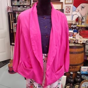 Hot pink drape front torrid blazer